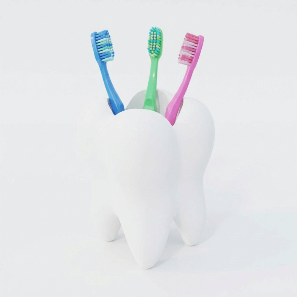 3D Printing Tooth - Multi-functional 3D Printing Toothbrush Holder Creative