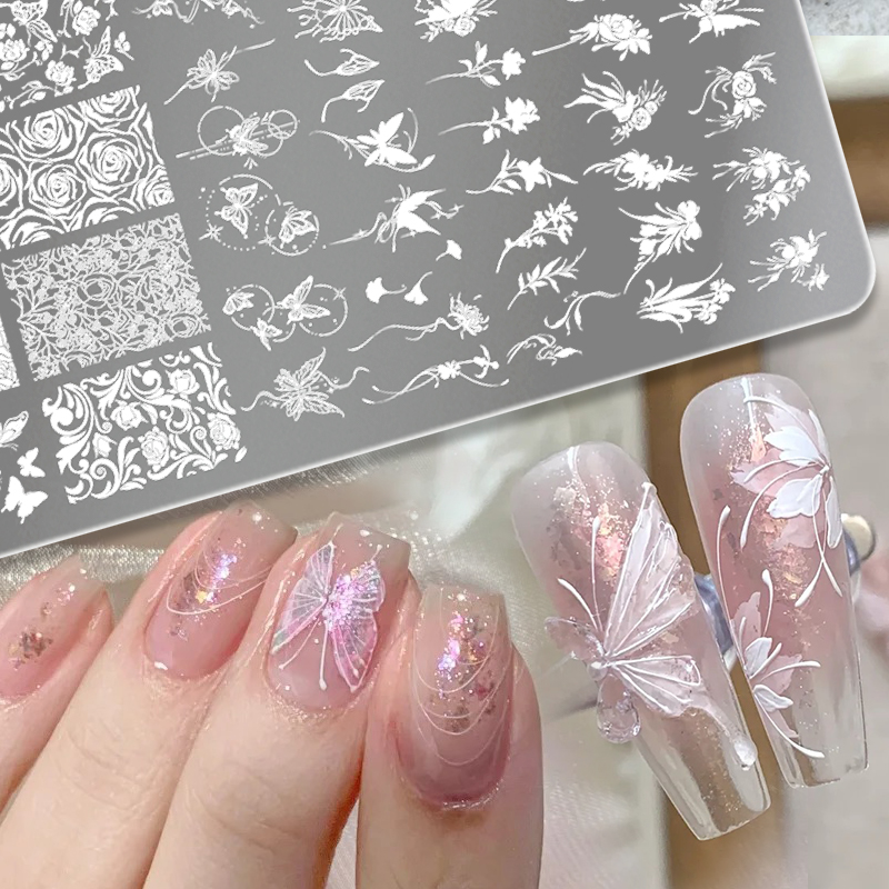 3D Printing Template - BORN PRETTY Leaves Flower Nail Art