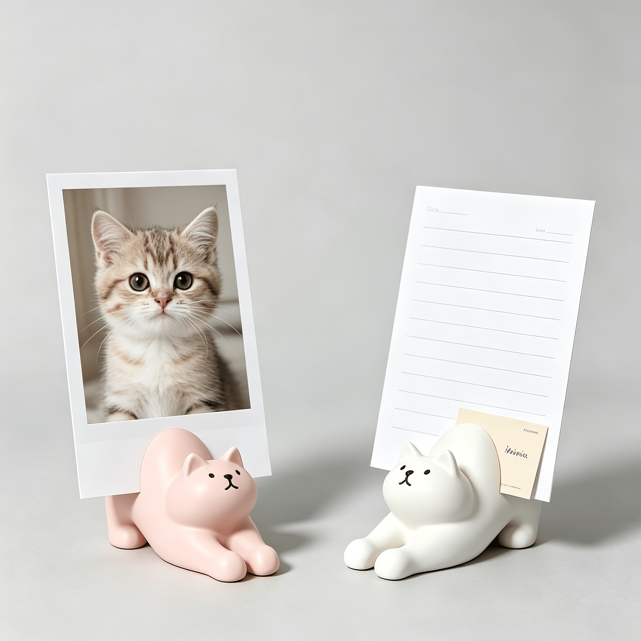 3D Printing Card - Multifunctional Cute Cat Sticky Note Holders