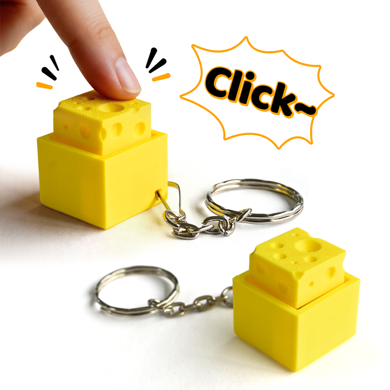 3D Printed Cheesy Key Fidget C - 3D Printing Objects recension och pris