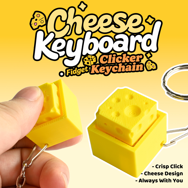 3D Printed Cheesy Key Fidget C - 3D Printing Objects recension och pris