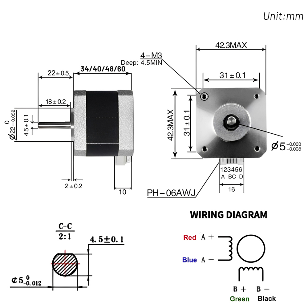 Nema 17 42mm Stepper Motor Ope - 3D Printing Laptop recension och pris