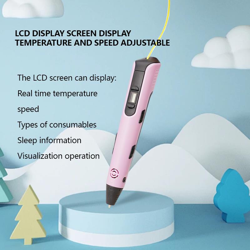 3D Printing Pen Kids with LCD  - Carbon Fiber Filament recension och pris