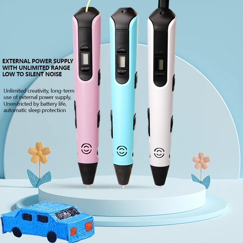 3D Printing Pen Kids with LCD  - Carbon Fiber Filament recension och pris