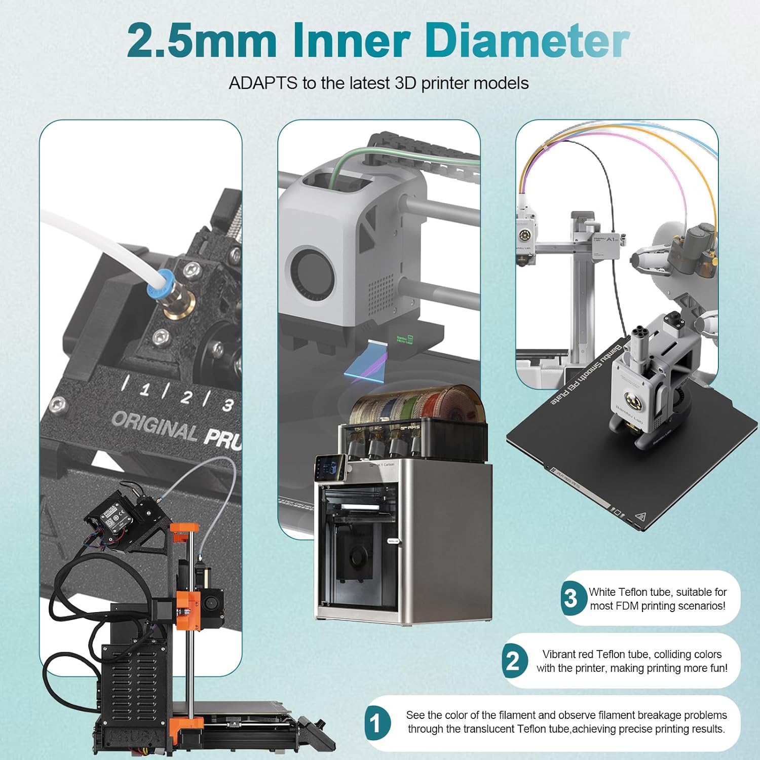 PTFE tube for Bambu Lab P1P AM - 3D Printing Pdf recension och pris