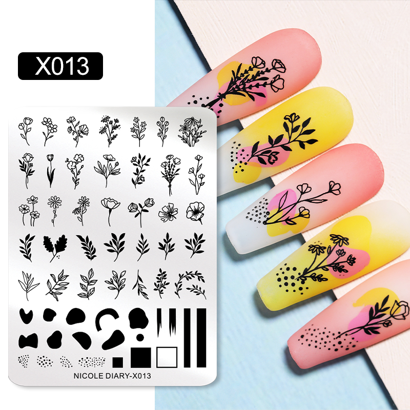 NICOLE DIARY Leaves Flower Nai - 3D Printing Template recension och pris