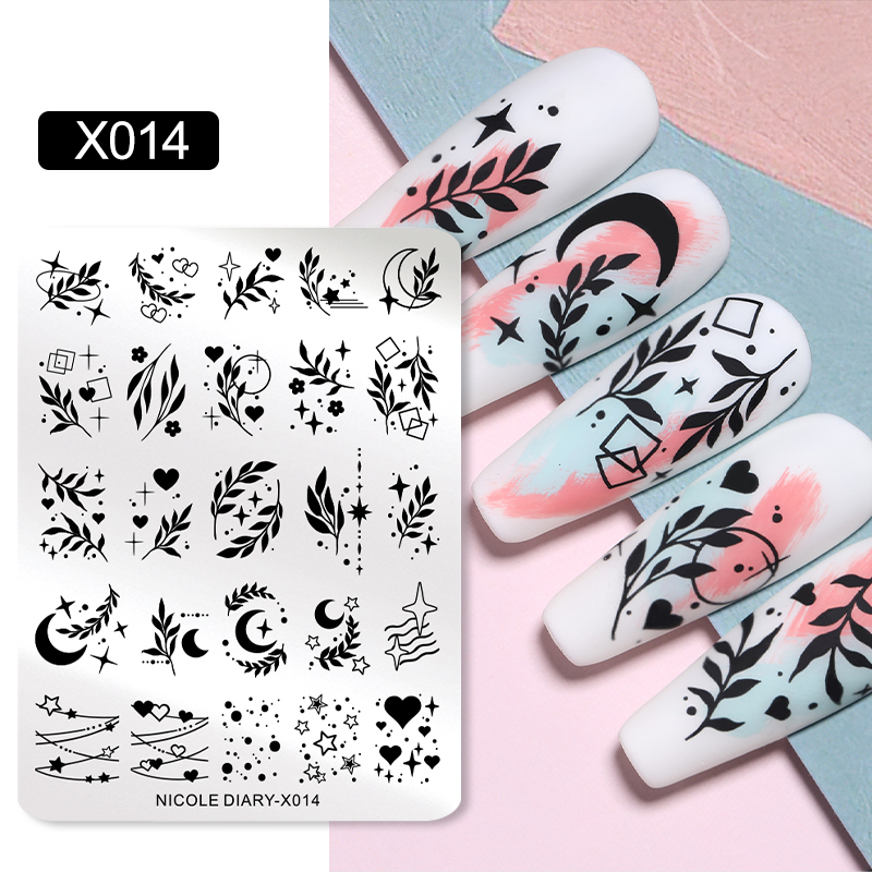 NICOLE DIARY Leaves Flower Nai - 3D Printing Template recension och pris