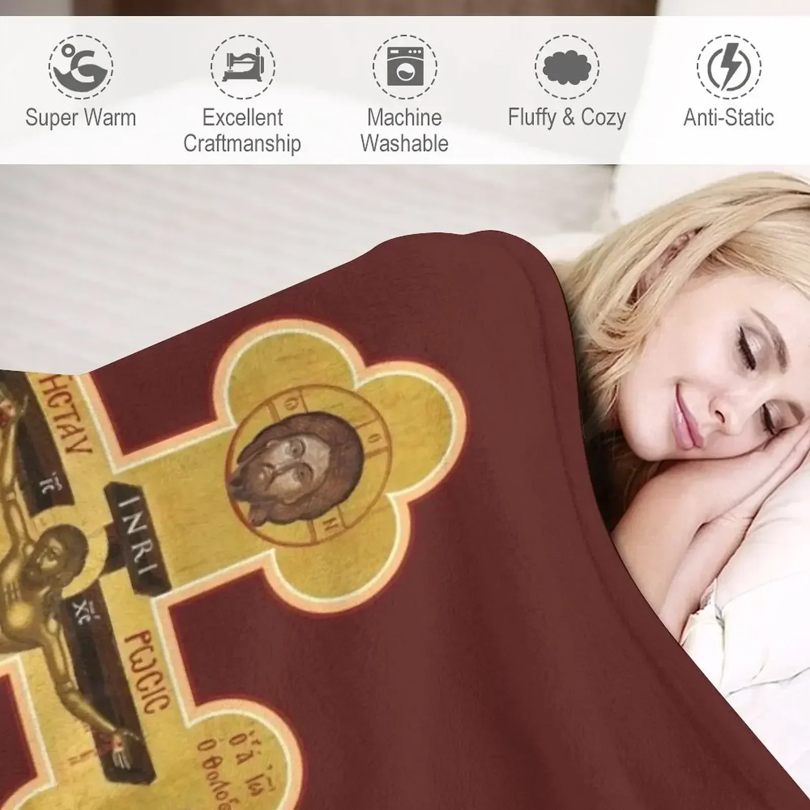 Orthodox Cross Icon Throw Blan - 3D Printing Icon recension och pris