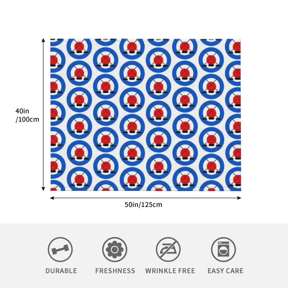curling icons Throw Blanket Li - 3D Printing Icon recension och pris