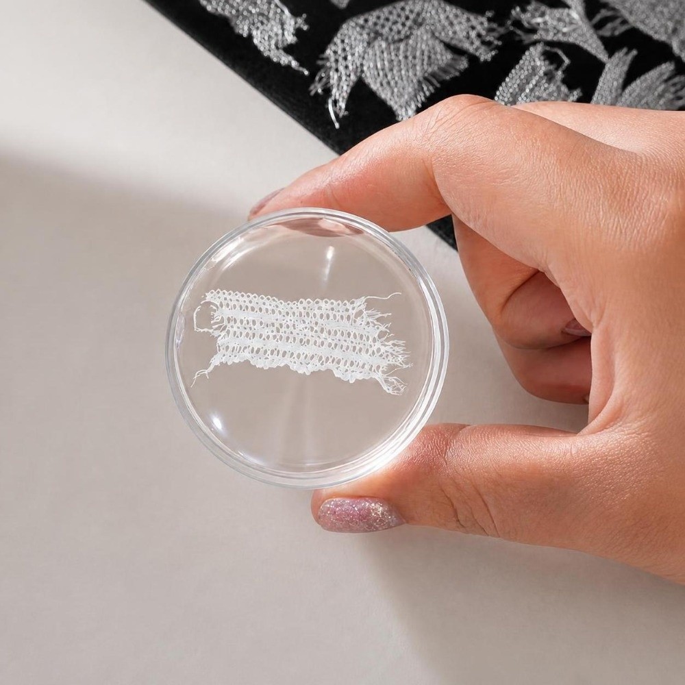 Lace Ribbon Nail Stamping Plat - 3D Printing Template recension och pris