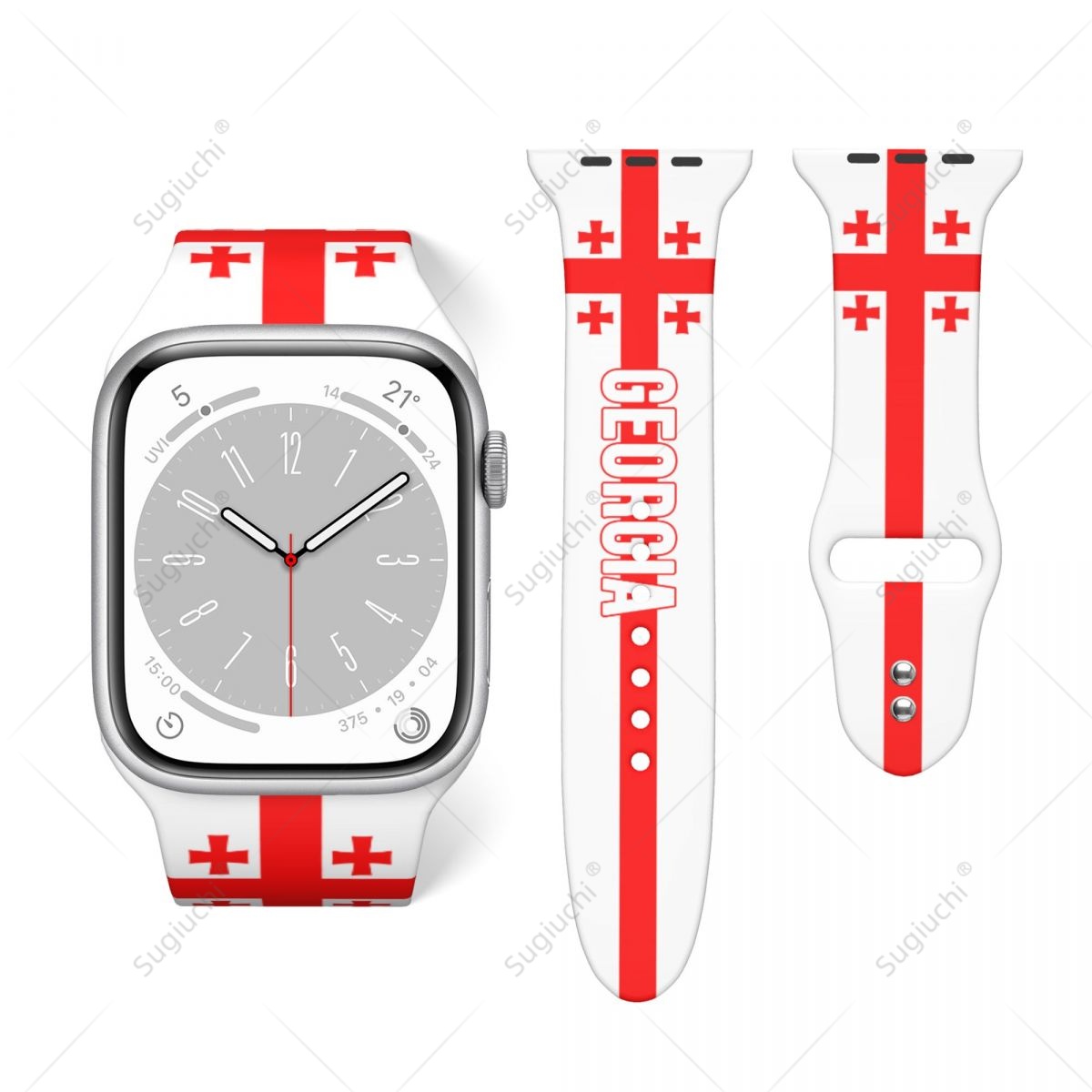 Unisex Georgia Flag 3D Printin - 3D Printing Watch recension och pris
