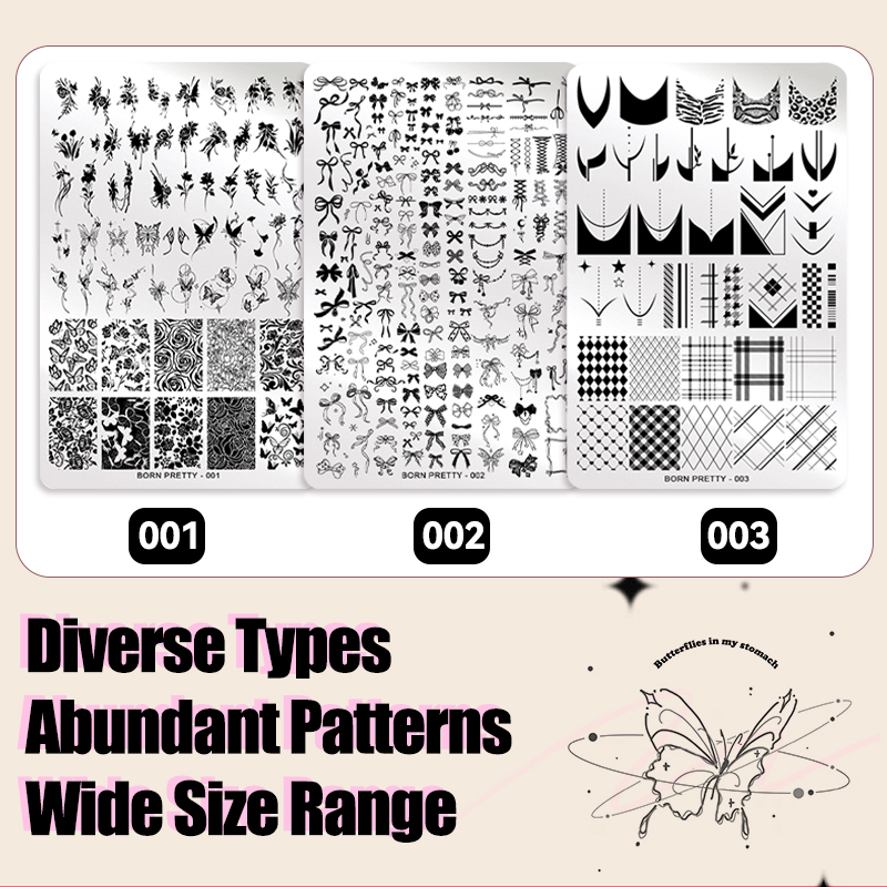 BORN PRETTY Leaves Flower Nail - 3D Printing Template recension och pris