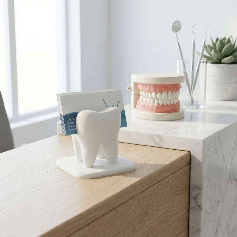 3D Printed Tooth Shaped Busine - 3D Printing Card recension och pris