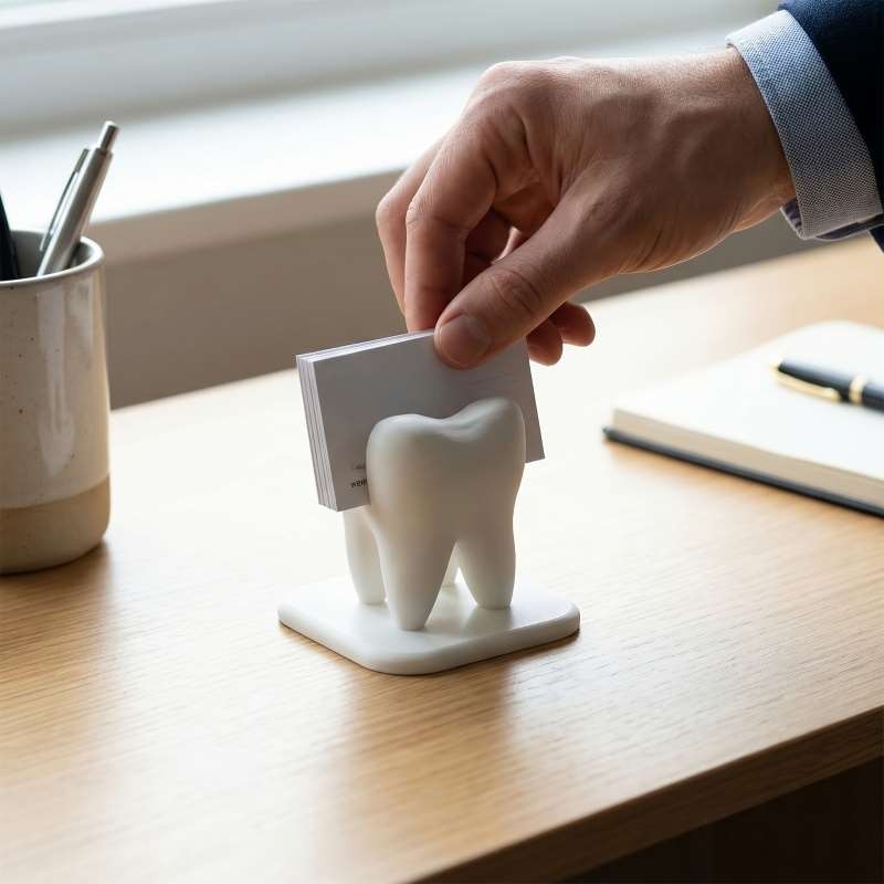 3D Printed Tooth Shaped Busine - 3D Printing Card recension och pris