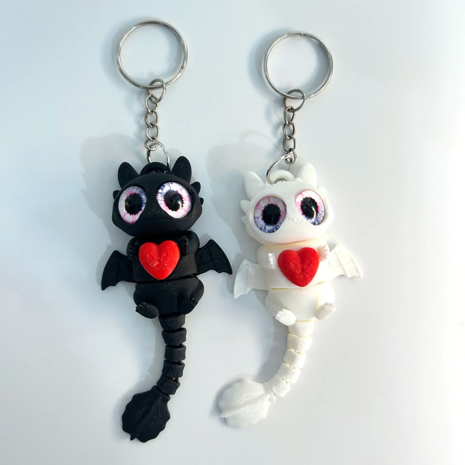 3D Printed Dragon Keychain wit - 3D Printing Tooth recension och pris