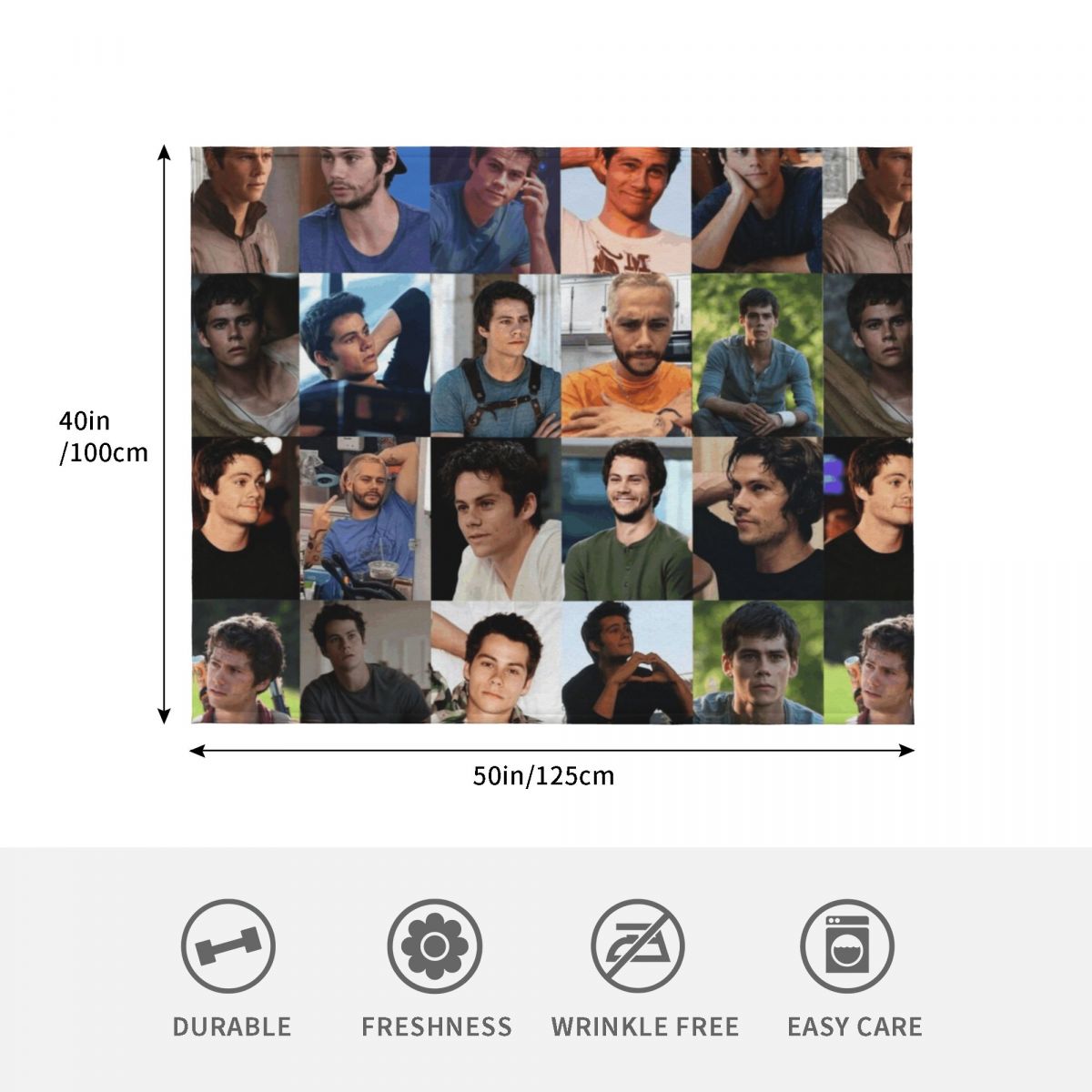 Dylan Obrien Collage Throw Bla - 3D Printing Watch recension och pris
